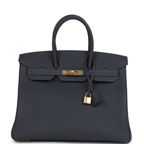 Hermes Birkin 35 Ardoise Togo Gold Hardware