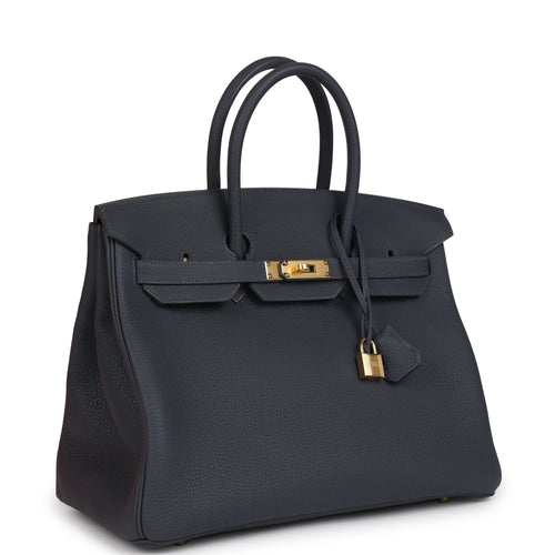 Hermes Birkin 35 Ardoise Togo Gold Hardware