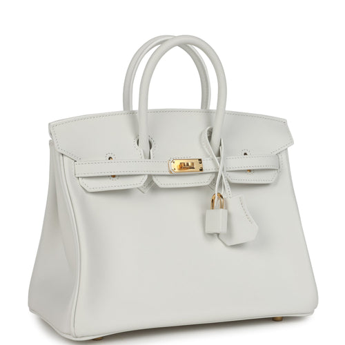 Hermes Birkin 25 New White Swift Gold Hardware