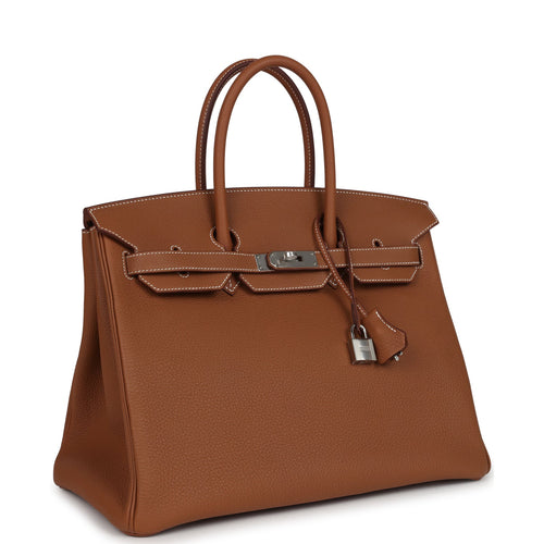 Hermes Birkin 35 Gold Togo Palladium Hardware
