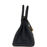 Pre-owned Hermes Birkin 25 Bleu Nuit Togo Gold Hardware