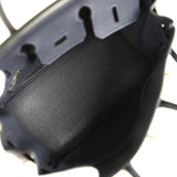 Pre-owned Hermes Birkin 25 Bleu Nuit Togo Gold Hardware