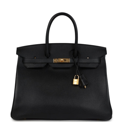 Hermes Birkin 35 Black Epsom Gold Hardware
