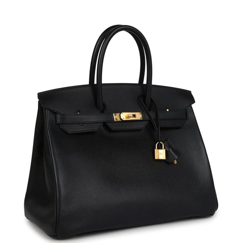 Hermes Birkin 35 Black Epsom Gold Hardware