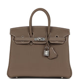 Hermes Birkin 25 Etoupe Togo Palladium Hardware - Thumbnail View 1