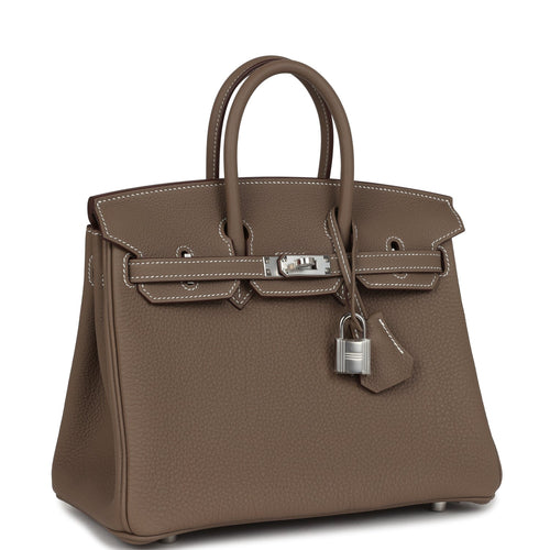 Hermes Birkin 25 Etoupe Togo Palladium Hardware