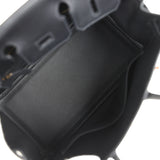 Hermes Birkin 25 Cote-a-Cote Black Tuffetage and Swift Permabrass Hardware