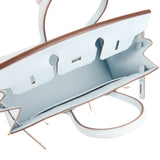 Hermes Birkin Sellier 25 Bleu Brume Epsom Palladium Hardware - Thumbnail View 8