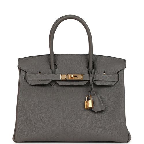 Hermes Birkin 30 Gris Meyer Togo Gold Hardware
