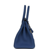 Hermes Birkin 30 Bleu Tie Togo Permabrass Hardware