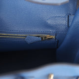 Hermes Birkin 30 Bleu Tie Togo Permabrass Hardware