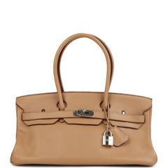 Vintage Hermes Shoulder Birkin 42 JPG Tabac Camel Clemence Palladium Hardware