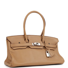 Vintage Hermes Shoulder Birkin 42 JPG Tabac Camel Clemence Palladium Hardware