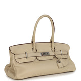 Vintage Hermes Shoulder Birkin 42 JPG Parchemin Clemence Palladium Hardware