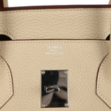 Vintage Hermes Shoulder Birkin 42 JPG Parchemin Clemence Palladium Hardware