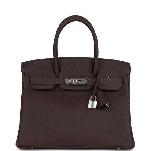 Hermes Birkin 30 Chocolate Togo Palladium Hardware
