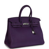 Hermes Birkin 35 Ultraviolet Clemence Palladium Hardware - Thumbnail View 2