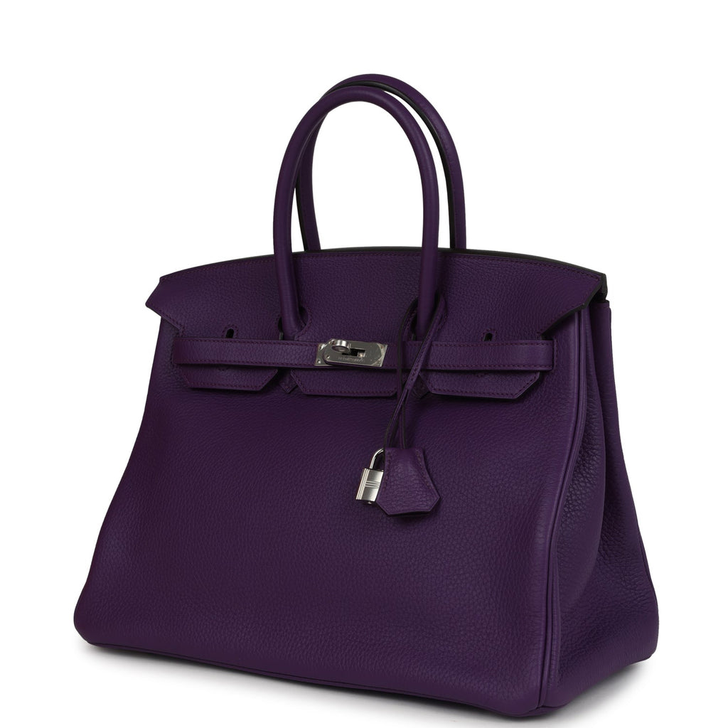Hermes Birkin 35 Ultraviolet Clemence Palladium Hardware