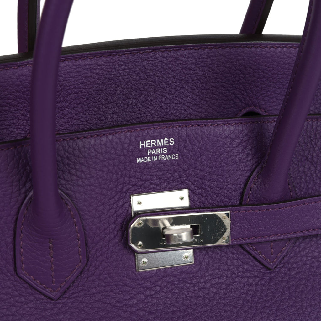 Hermes Birkin 35 Ultraviolet Clemence Palladium Hardware