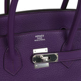 Hermes Birkin 35 Ultraviolet Clemence Palladium Hardware - Thumbnail View 7
