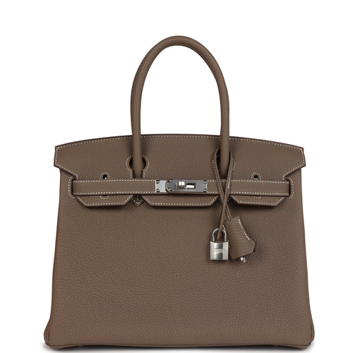 Hermes Birkin 30 Etoupe Togo Palladium Hardware