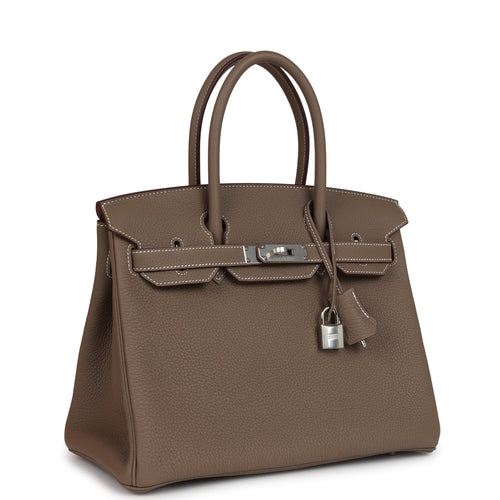 Hermes Birkin 30 Etoupe Togo Palladium Hardware