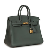Hermes Birkin 25 Vert Amande Togo Gold Hardware