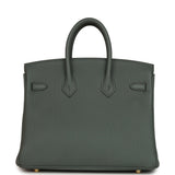 Hermes Birkin 25 Vert Amande Togo Gold Hardware