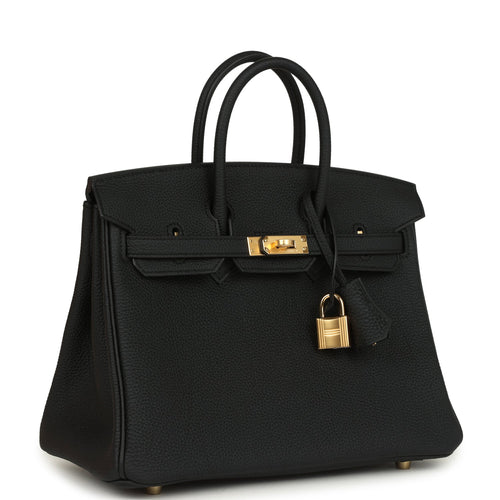 Hermes Birkin 25 Black Togo Gold Hardware