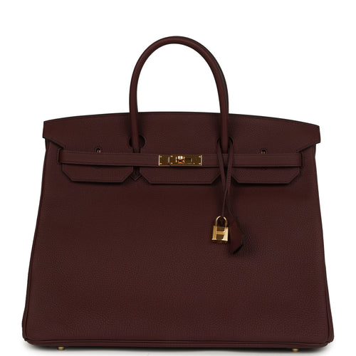 Pre-owned Hermes Birkin 40 Bordeaux Togo Gold Hardware