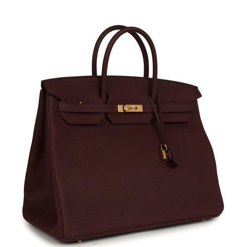Pre-owned Hermes Birkin 40 Bordeaux Togo Gold Hardware