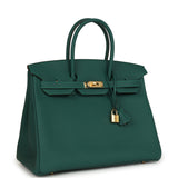Hermes Birkin 35 Malachite Togo Gold Hardware
