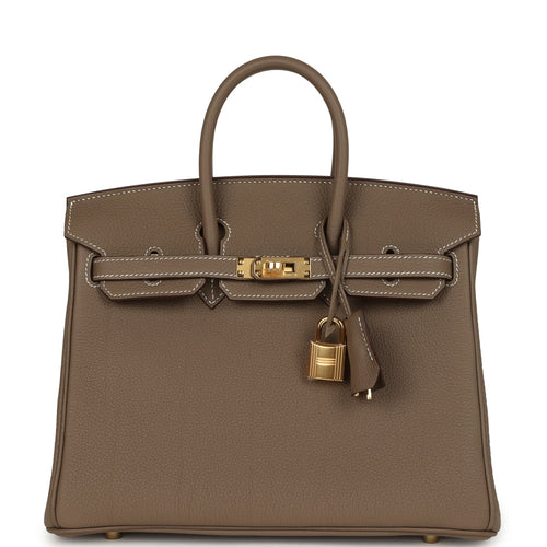 Hermes Birkin 25 Etoupe Togo Gold Hardware