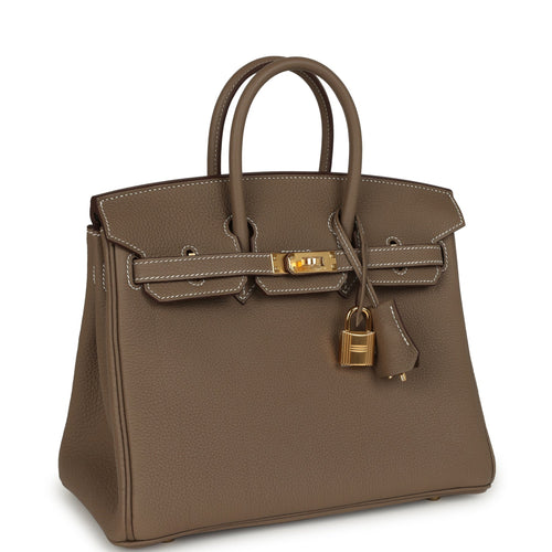 Hermes Birkin 25 Etoupe Togo Gold Hardware