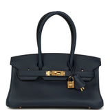 Hermes Shoulder Birkin Light 29 Bleu Abysse Evercolor Gold Hardware - Thumbnail View 1