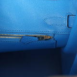 Hermes Birkin 30 Bleu Hydra Togo Gold Hardware