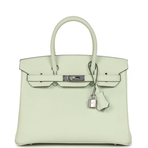 Hermes Birkin 30 Vert Fizz Epsom Palladium Hardware