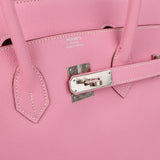 Pre-owned Hermes Special Order (HSS) Birkin 35 Bubblegum Epsom Palladium Hardware
