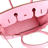 Pre-owned Hermes Special Order (HSS) Birkin 35 Bubblegum Epsom Palladium Hardware