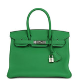 Pre-owned Hermes Birkin 30 Bambou Verso Togo Palladium Hardware - Thumbnail View 1