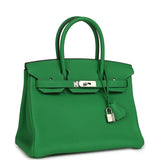 Pre-owned Hermes Birkin 30 Bambou Verso Togo Palladium Hardware - Thumbnail View 2