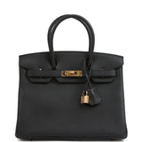 Hermes Birkin 30 Black Togo Gold Hardware