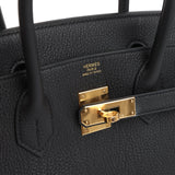 Hermes Birkin 30 Black Togo Gold Hardware