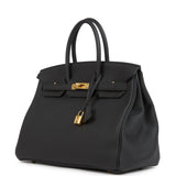 Hermes Birkin 35 Black Togo Gold Hardware