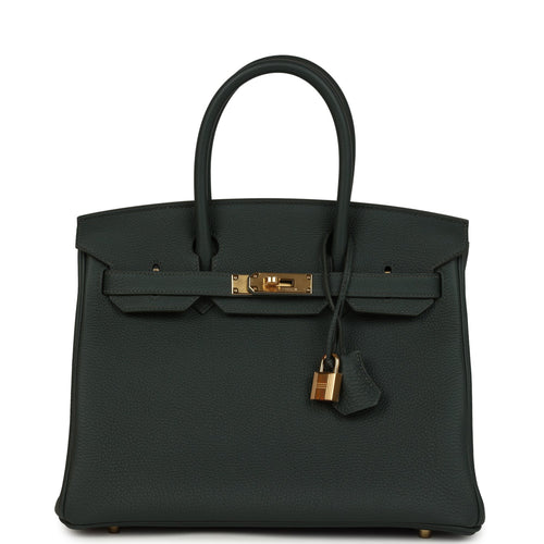 Hermes Birkin 30 Vert Mangrove Togo Gold Hardware