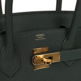 Hermes Birkin 30 Vert Mangrove Togo Gold Hardware
