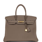 Hermes Birkin 35 Etoupe Togo Gold Hardware