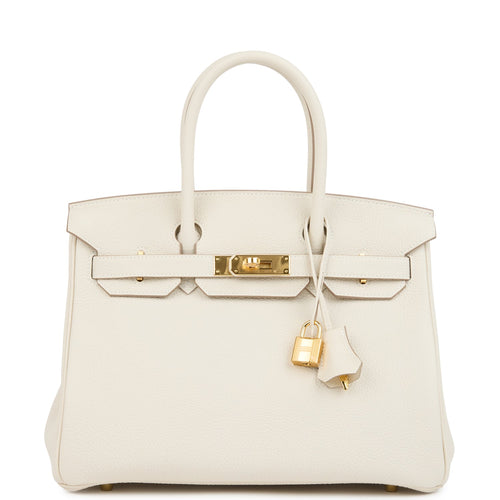 Hermes Birkin 30 Craie Togo Gold Hardware
