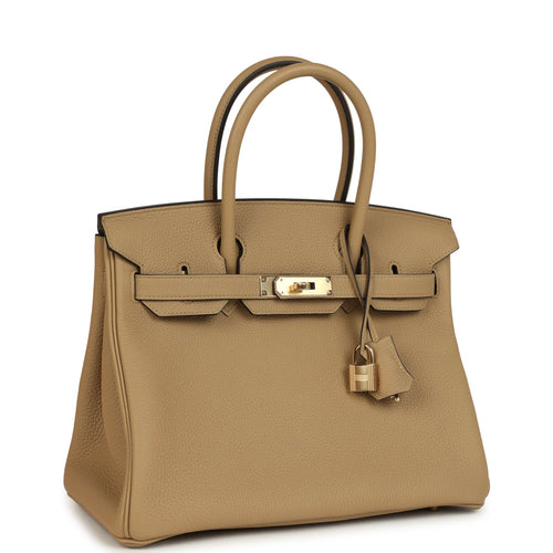 Hermes Birkin 30 Poussiere Togo Permabrass Hardware