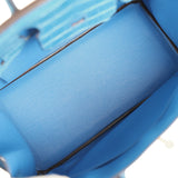 Pre-owned Hermes Birkin 30 Bleu Mykonos Matte Alligator Gold Hardware - Thumbnail View 8